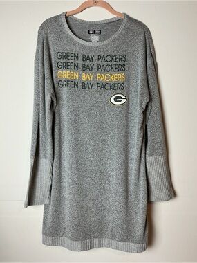 NFL Green Bay Packers Women’s Sleepwear Nightshirt Sweater Dress Size L
